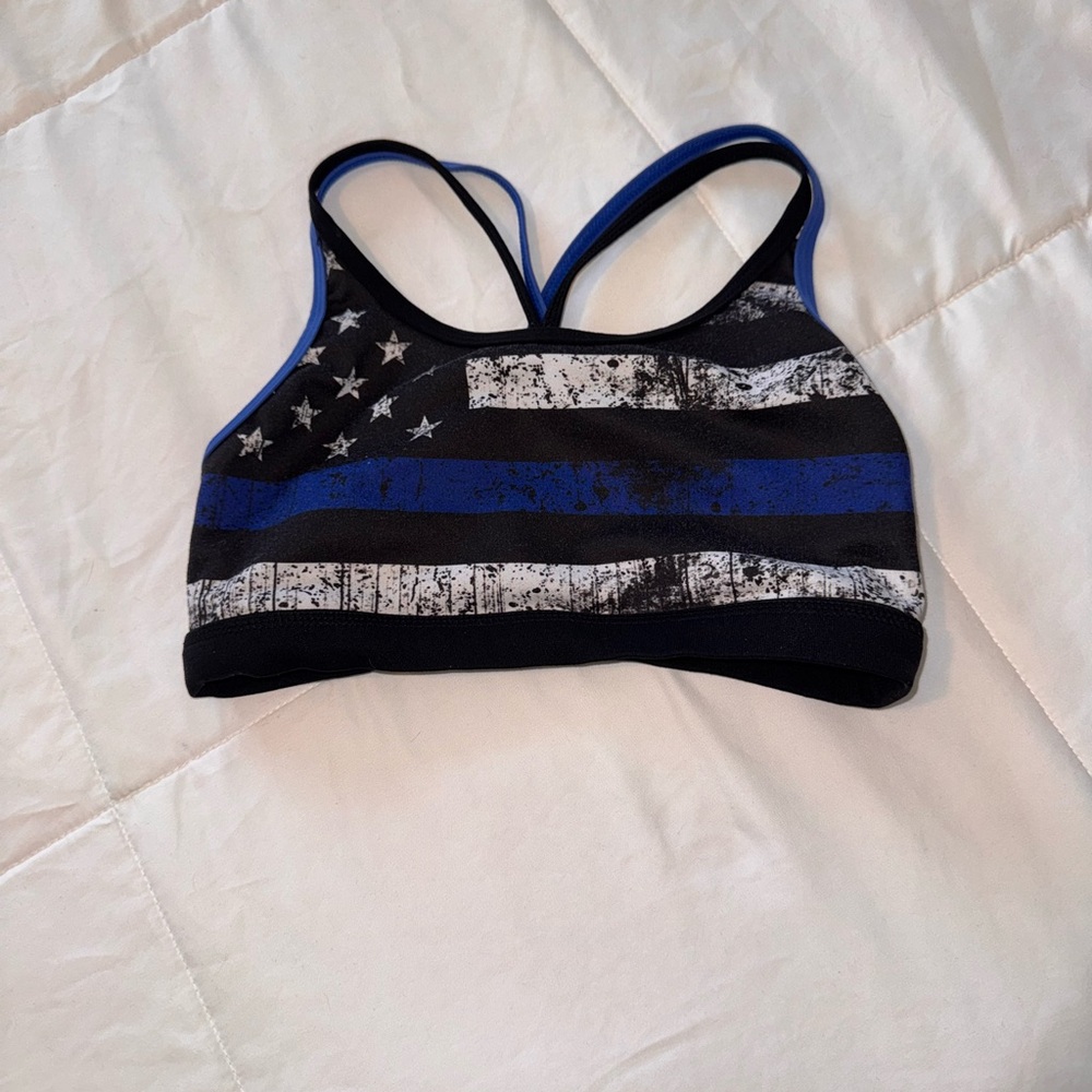 Born Primitive Police Blue Line Sports Bra